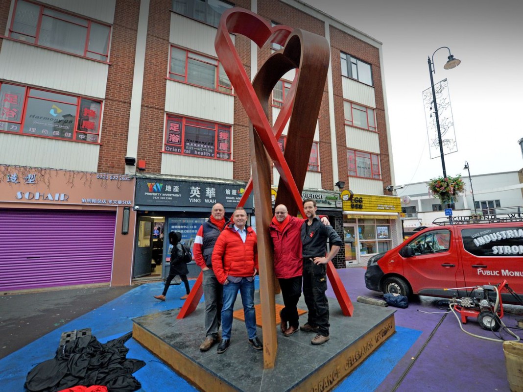 New Image for BIRMINGHAM AIDS & HIV MEMORIAL IS REVEALED OUTSIDE THE ARCADIAN